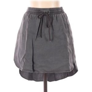 Anthropologie Linen Drawstring Skirt